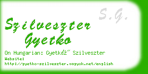 szilveszter gyetko business card